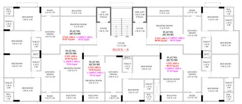  shubharambh-residency Block B Cluster Plan From 1st To 5th Floor