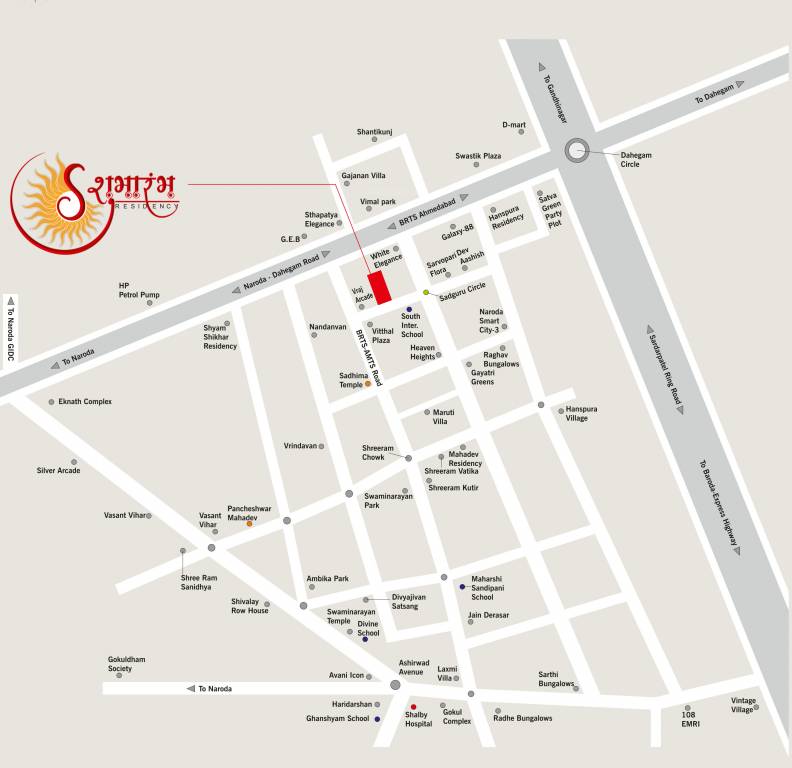  shubharambh residency Location Plan