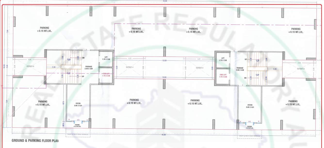  silent sky B+ C Ground And Parking  Cluster Plan