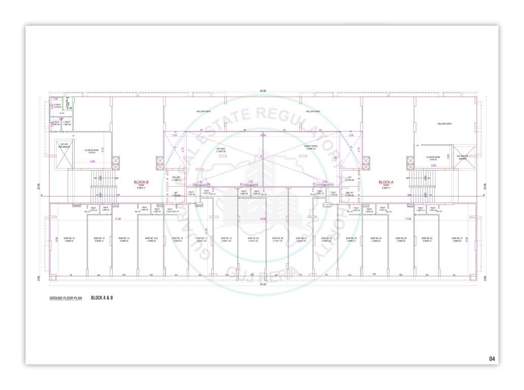  aqua forte Block A And Block B Cluster Plan for ground Floor
