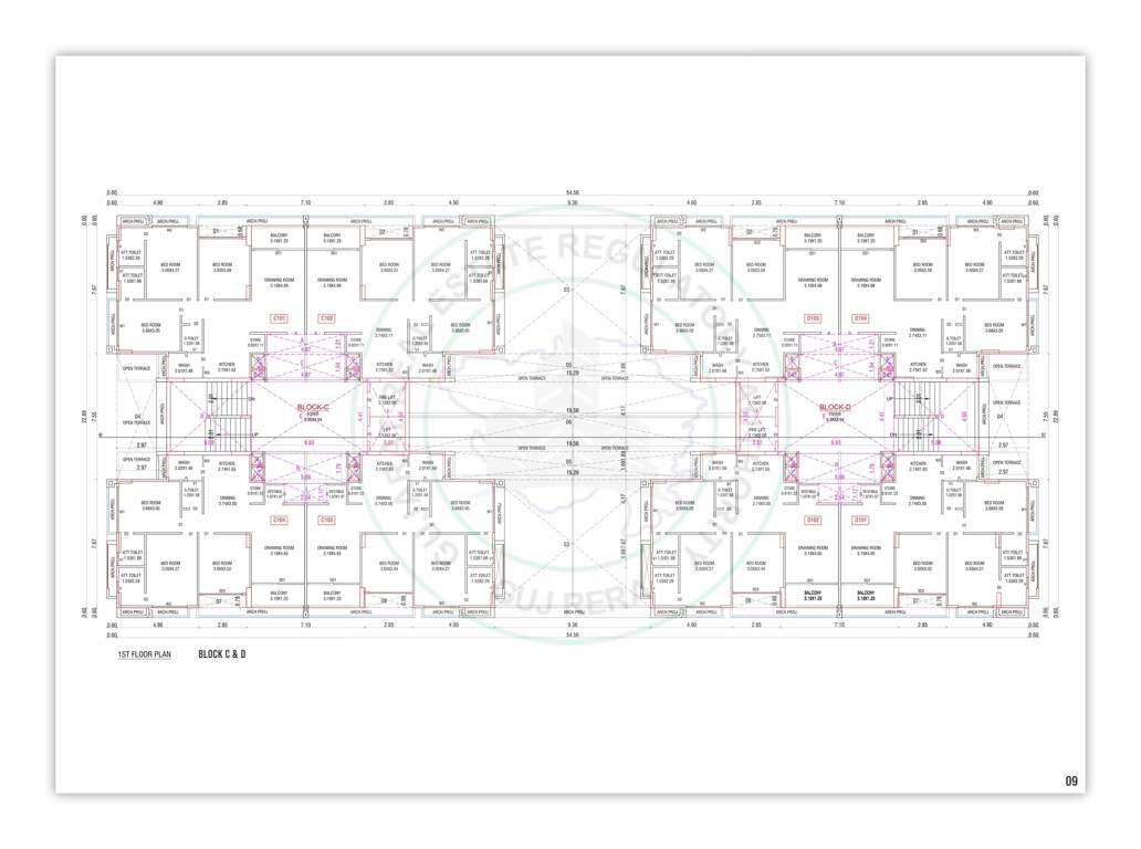  aqua forte Block A  And Block D Cluster Plan for 1st Floor