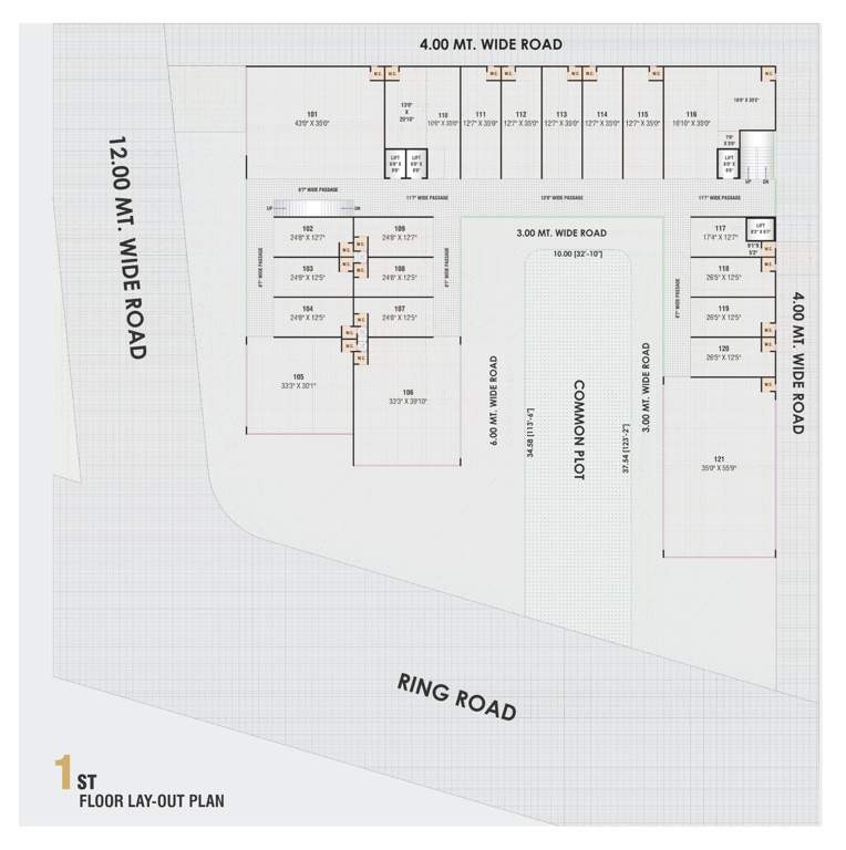  kohinoor business hub Kohinoor Business Hub Cluster Plan for 1st Floor