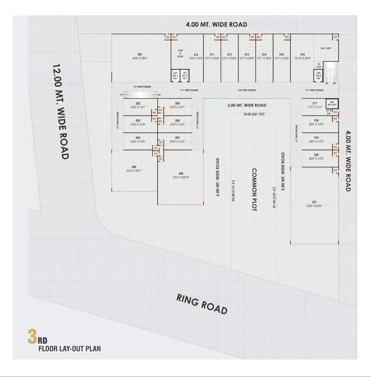  kohinoor business hub Kohinoor Business Hub Cluster Plan for 3rd Floor