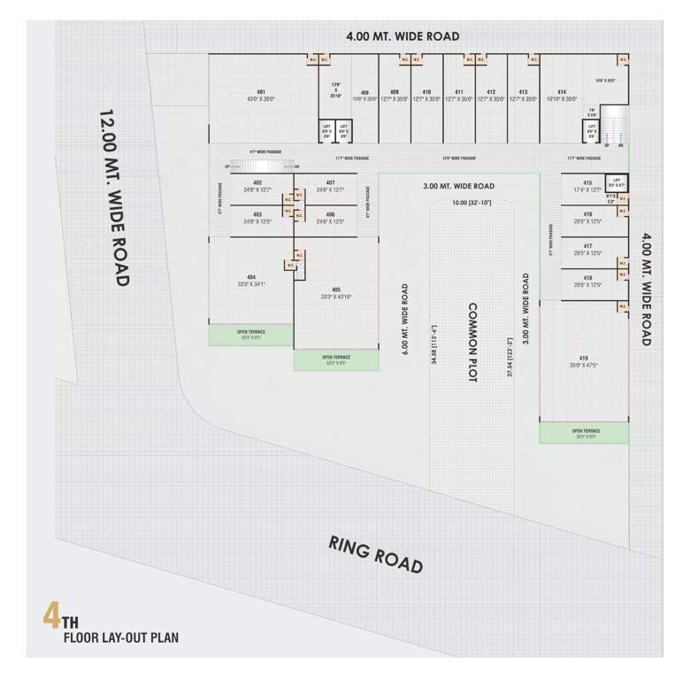  kohinoor business hub Kohinoor Business Hub Cluster Plan for 4th Floor