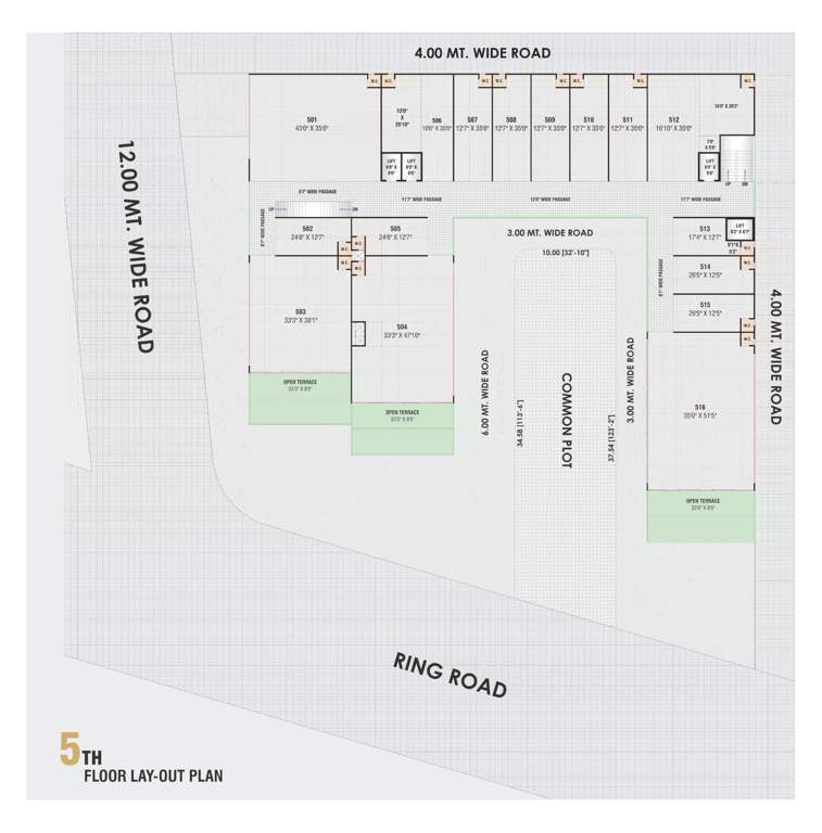  kohinoor business hub Kohinoor Business Hub Cluster Plan for 5th Floor