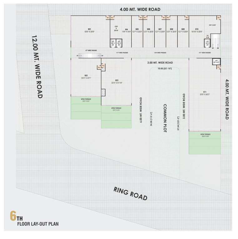  kohinoor business hub Kohinoor Business Hub Cluster Plan for 6th Floor