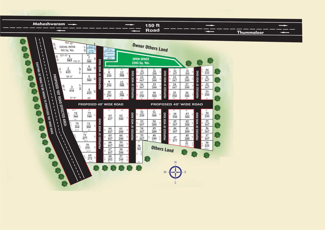  the rising maheshwaram golden city Layout Plan