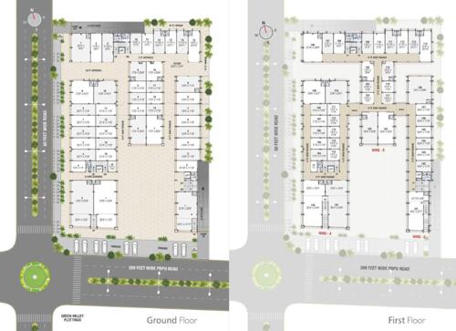  buiness-park Block A Cluster Plan from ground to 1st Floor