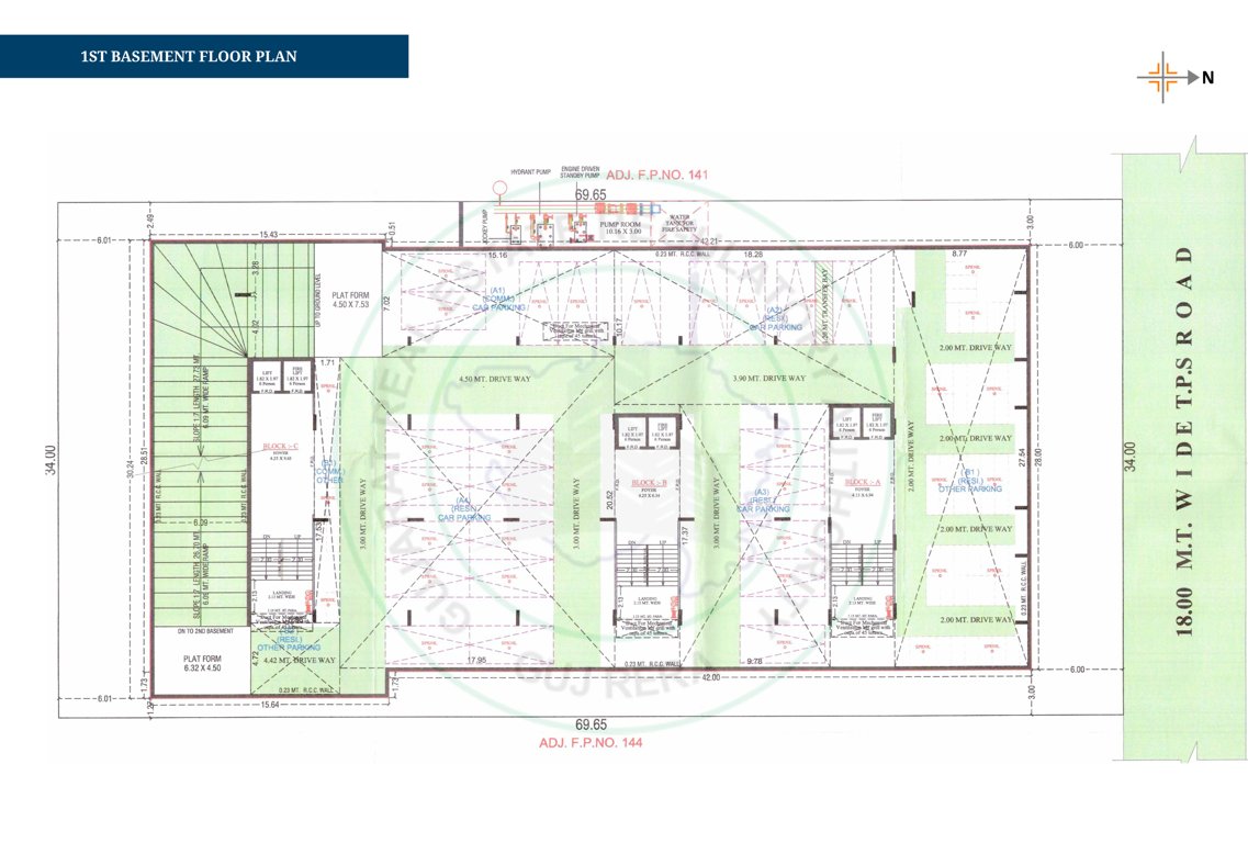  the atlantis wave Block A To C Cluster Plan for Basement 1 Floor