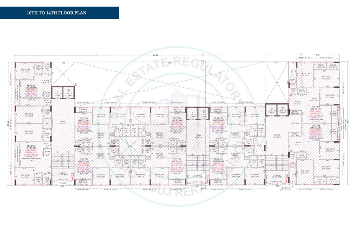  the atlantis wave Block A To C Cluster Plan from 10th to 14th Floor
