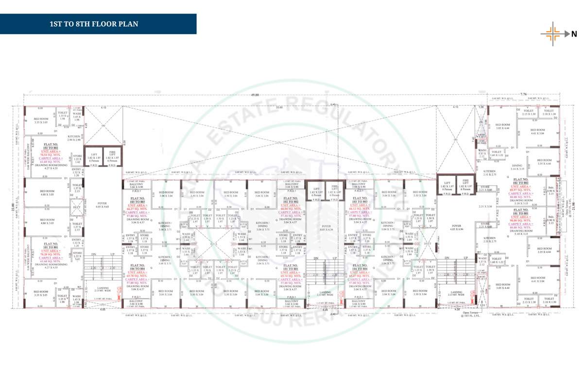  the atlantis wave Block A To C Cluster Plan from 1st to 8th Floor