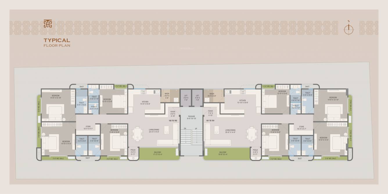 tirth harmony Tirth Harmony Cluster Plan for Typical Floor