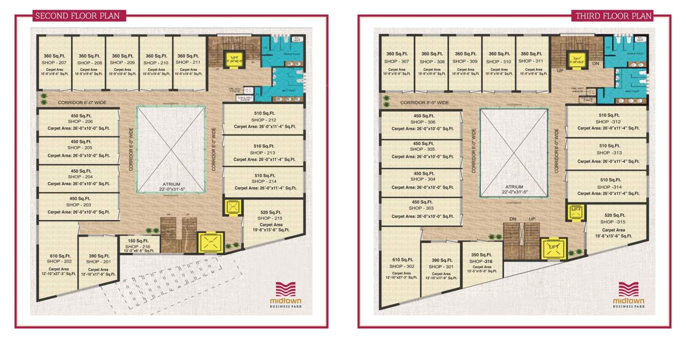  midtown business park Midtown Business Park Cluster Plan from 2nd to 3rd Floor