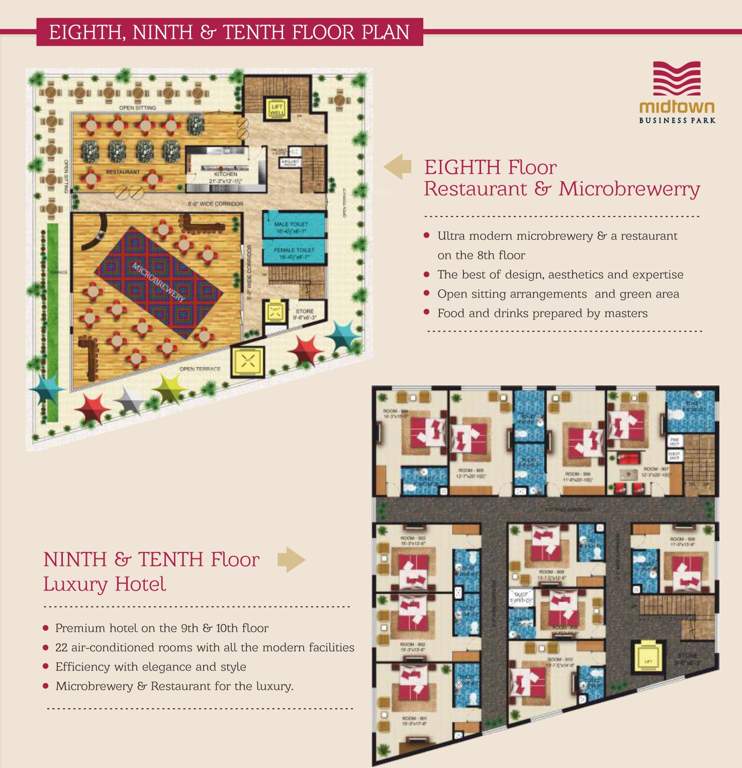  midtown business park Midtown Business Park Cluster Plan from 8th to 10th Floor