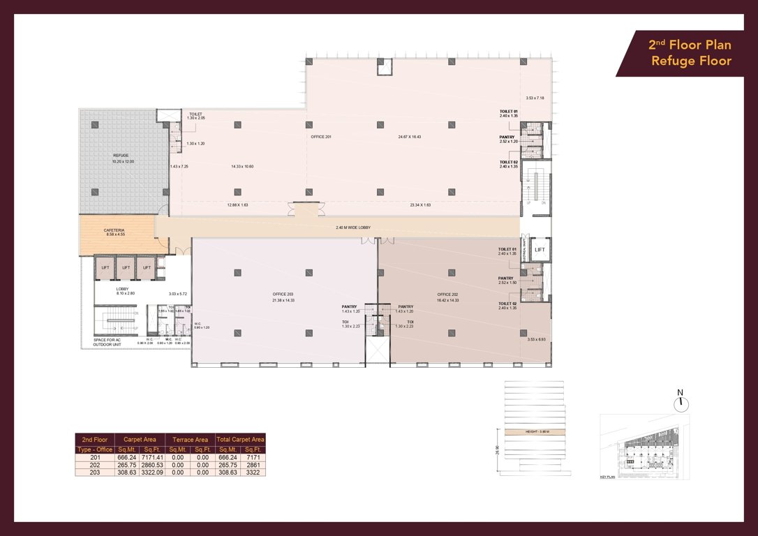  world tower phase 1 Tower 1, Tower 2 And Tower 3 Cluster Plan for 2nd Floor