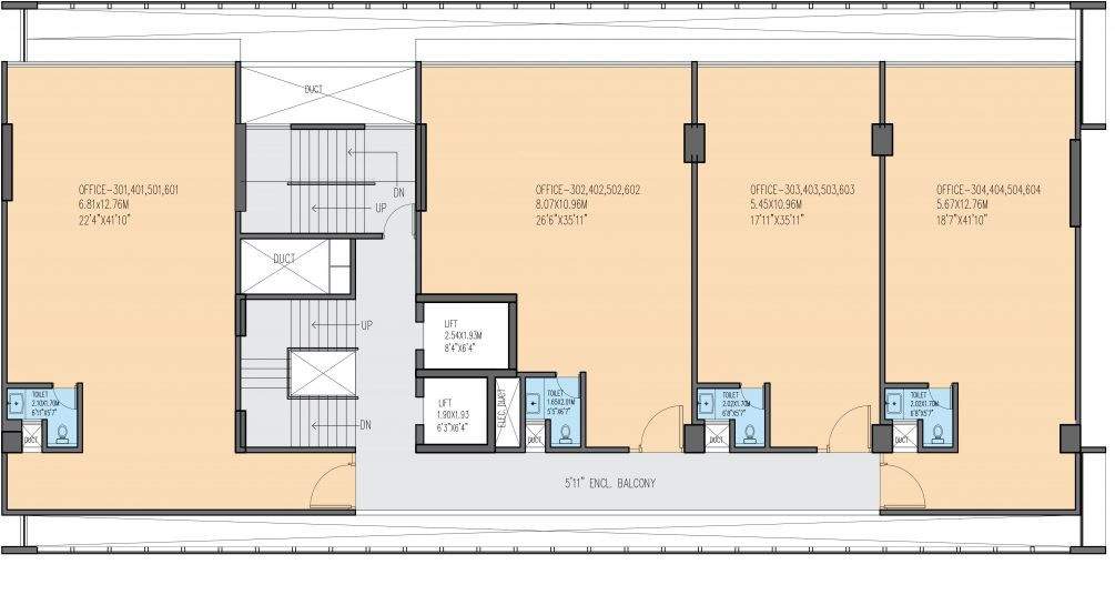  bhama center Bhama Center Cluster Plan From 3rd To 6th Floor