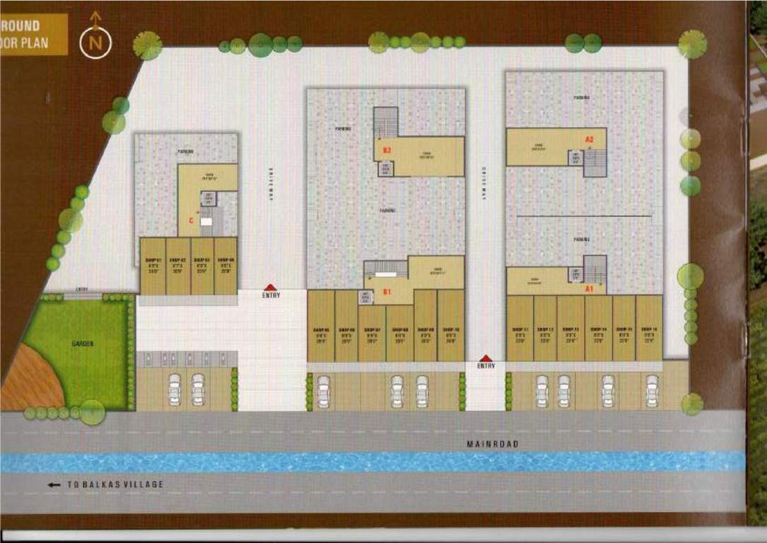 muralee ghanshyam avenue Block A To C Cluster Plan for ground Floor