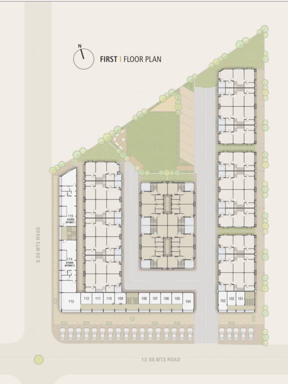  riddhi yash icon Block A, D Cluster Plan for 1st Floor