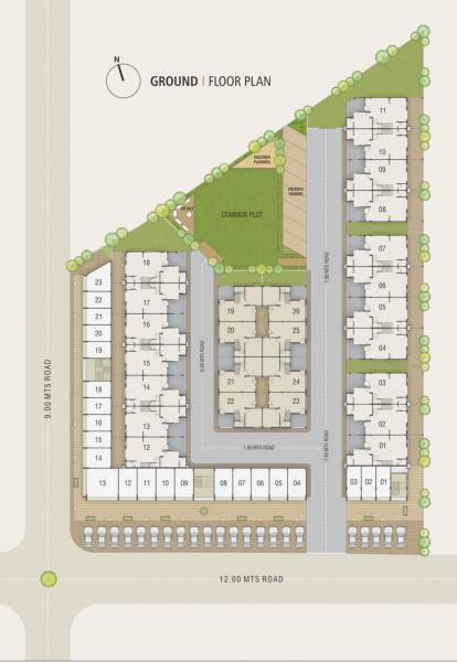  riddhi-yash-icon Block A, D Cluster Plan for ground Floor