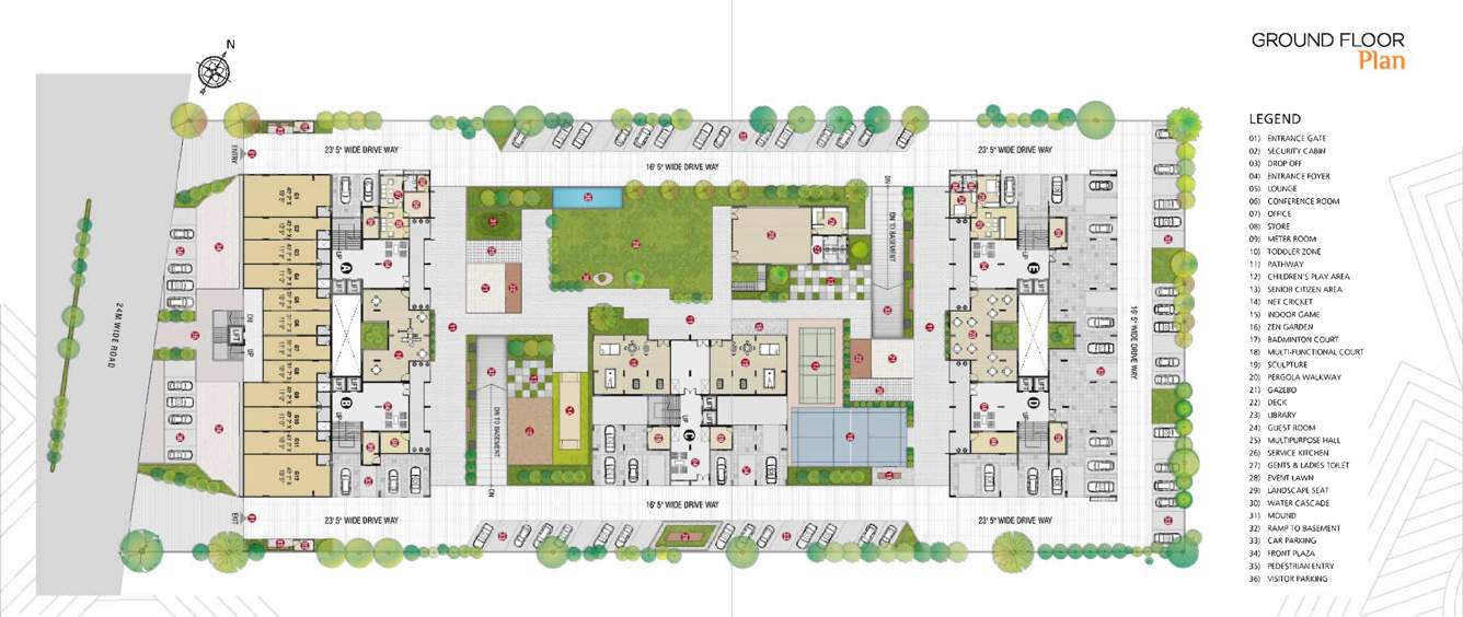  bhanushri maruti amrakunj 3 Block A B Cluster Plan for ground Floor