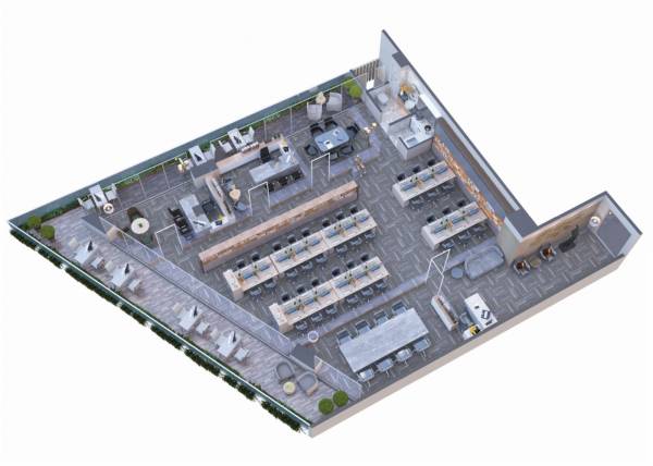  parth-it-park O2 Spaces Cluster Plan for Typical 3D Floor