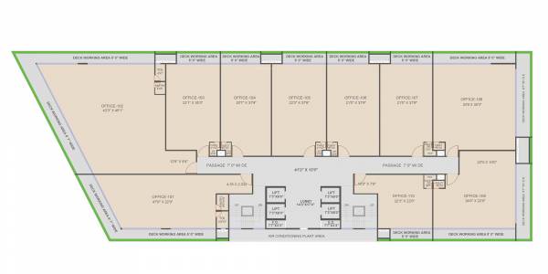  parth-it-park O2 Spaces Cluster Plan for Typical Floor