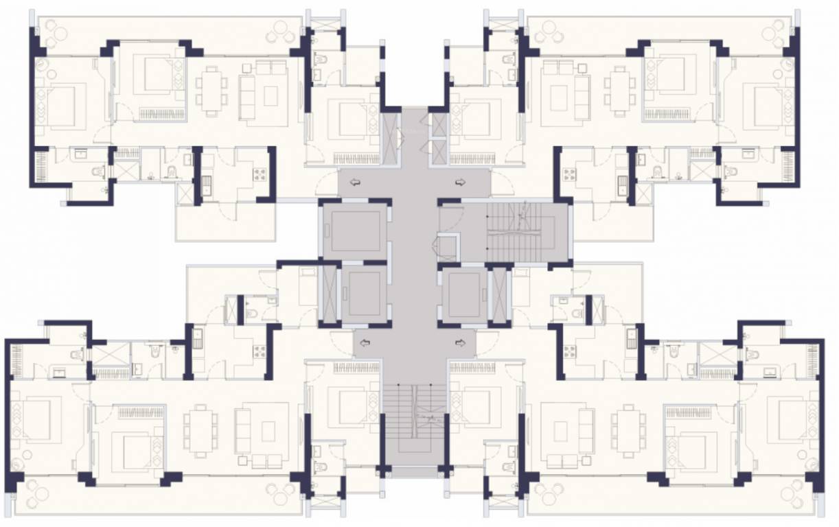  parq Cluster Plan Tower B For Typical Floor Plan