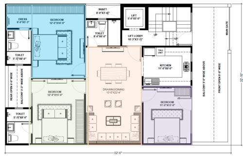 MRS Ultra Luxury Independent Floors Cluster Plan For Ground Floor mrs-ultra-luxury-independent-floors MRS Ultra Luxury Independent Floors Cluster Plan For Ground Floor