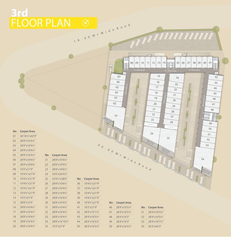 siddharth magnum plus 1 Cluster Plan For 3rd Floor