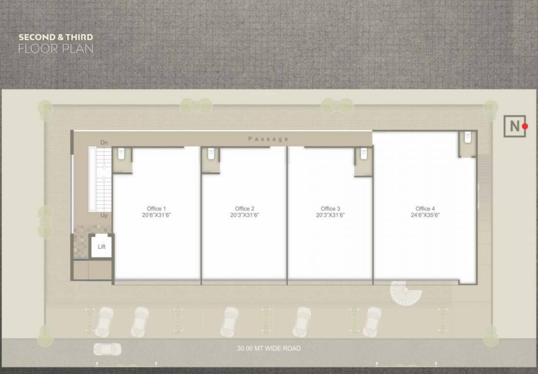 elite square 1 Cluster Plan From 2nd To 3rd Floor