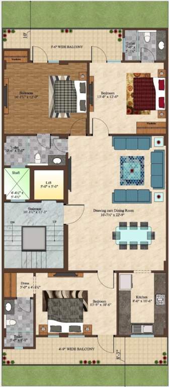  home craft luxury floors 200 sq yd Home Craft Luxury Floors 200 Sq Yd Typical Cluster Plan