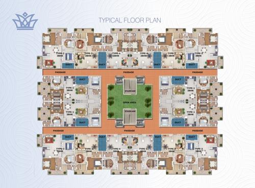 Block A Cluster Plan for Typical Floor sai-kohinoor-grand Block A Cluster Plan for Typical Floor