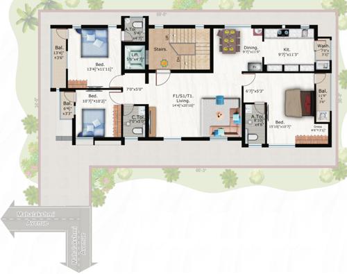  sudharsana-homes Sudharsana Homes Cluster Plan From 1st To 3rd Floor