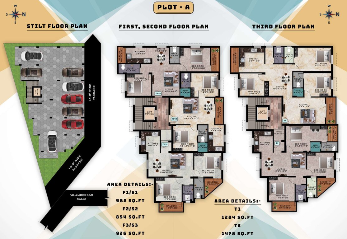 springdale Plot A Typical Cluster Plan