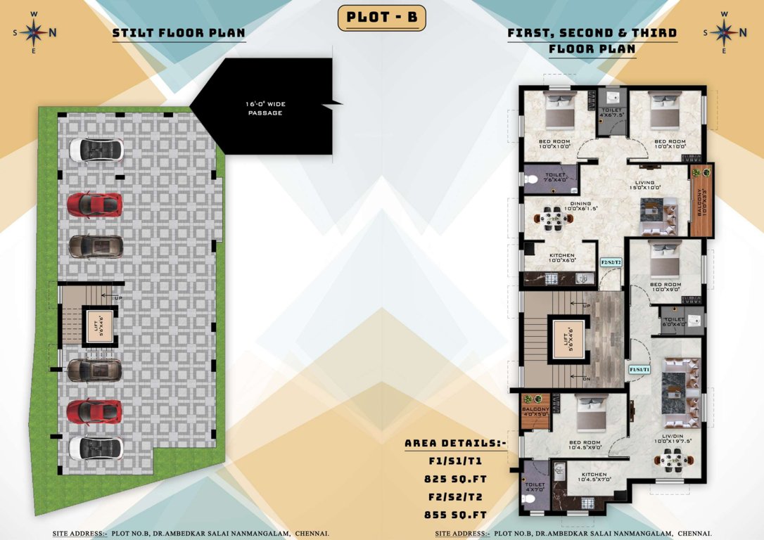  springdale Plot B Typical Cluster Plan