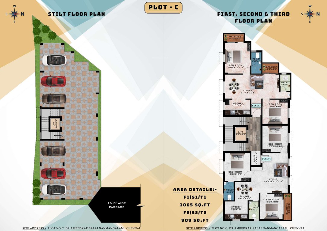  springdale Plot C Typical Cluster Plan