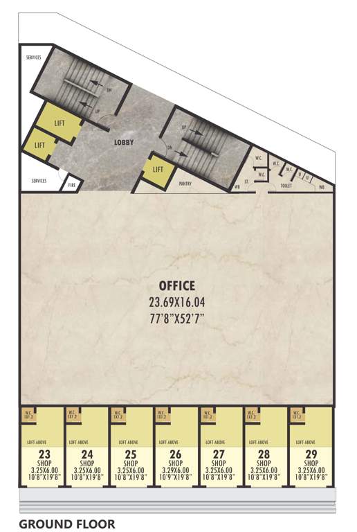  ganga altus wing f Ganga Altus Wing F Cluster Plan For Ground Floor