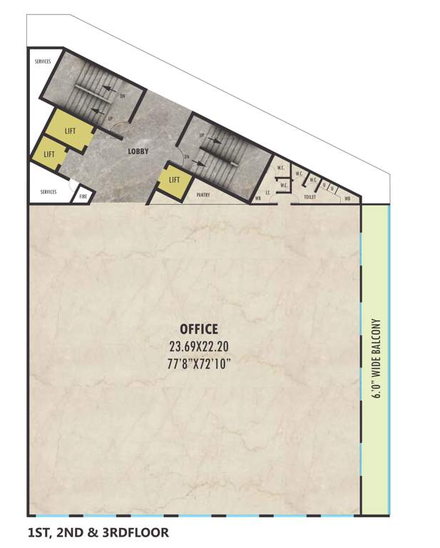  ganga altus wing f Ganga Altus Wing F Cluster Plan From 1st To 3rd Floor