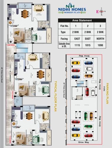  nidhi-homes Nidhi Homes Cluster Plan for Typical Floor