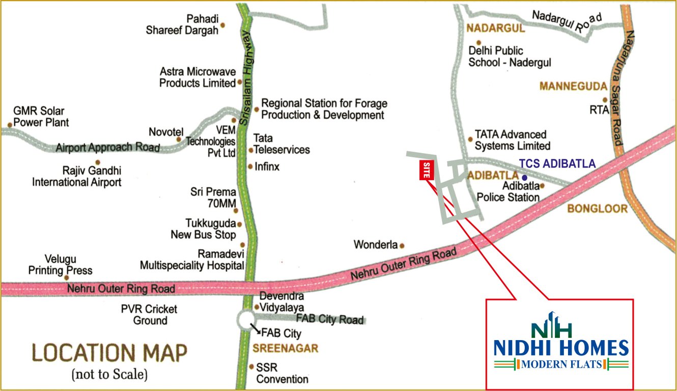  nidhi homes Location Plan