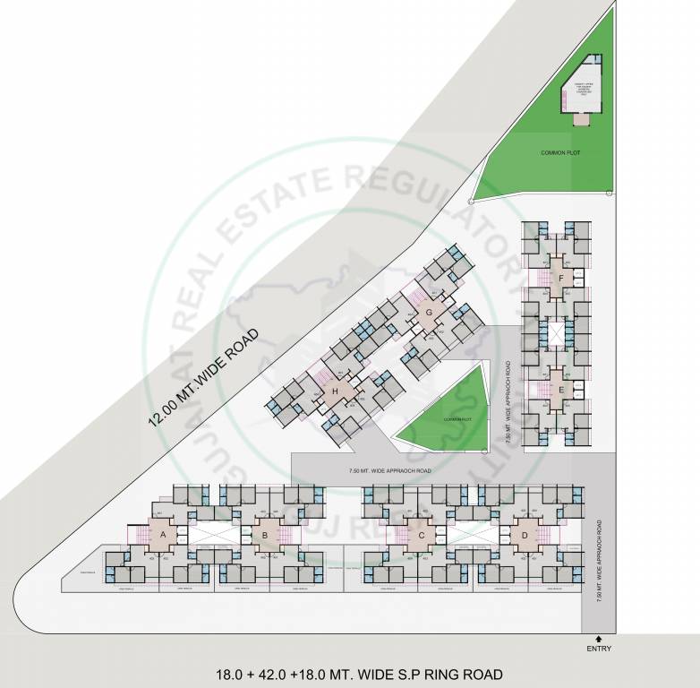 radhe elysium Block A,B,C,D,E,F,G,H Cluster Plan For 4th Floor