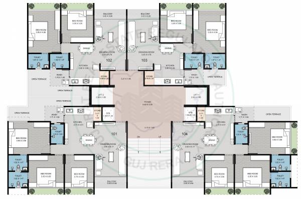  radhe-elysium Block H Cluster Plan For 1st Floor
