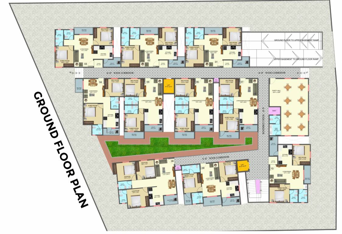 swastika Building 2 Cluster Plan For Ground Floor