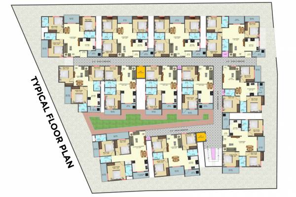  swastika Building 2 Cluster Plan For Typical Floor Plan