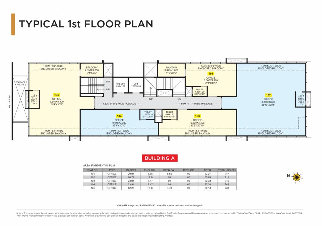  ace aurum commercial A Building Cluster Plan for 1st Floor