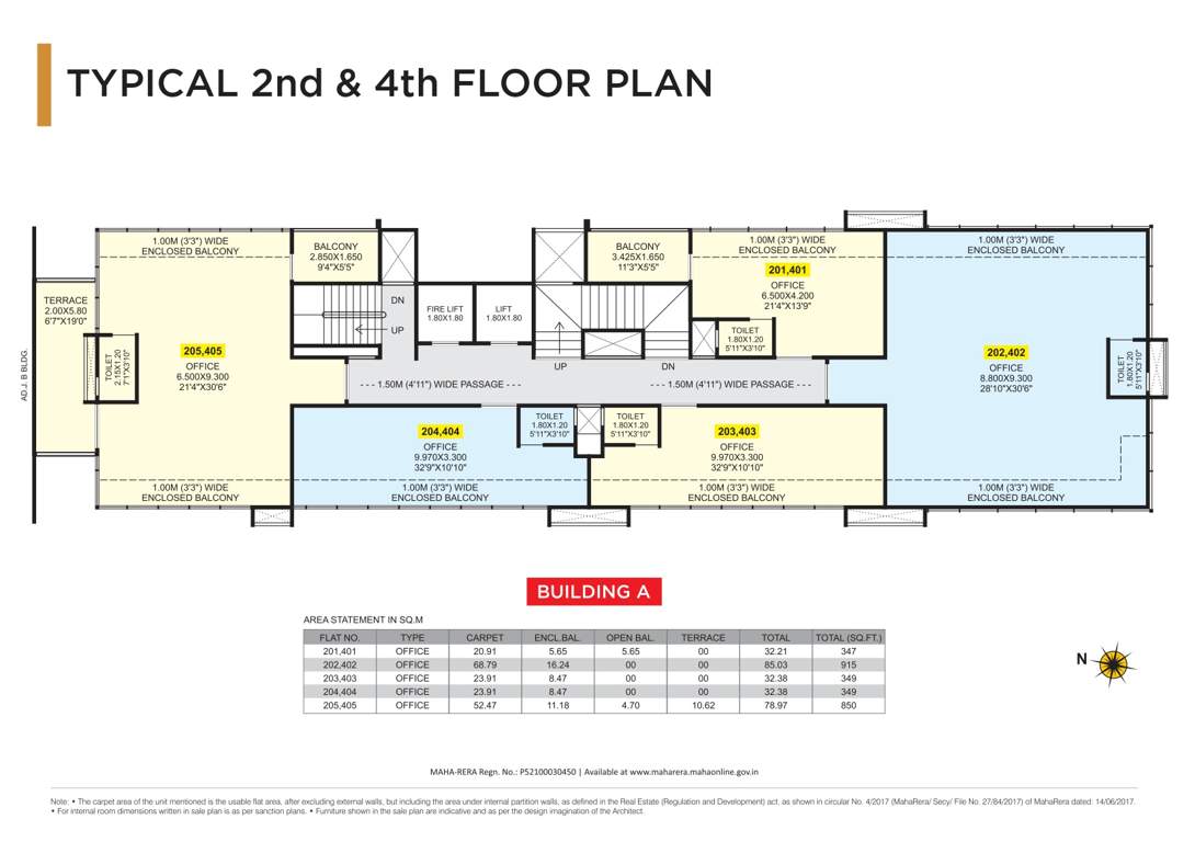  ace aurum commercial A Building Cluster Plan from 2nd to 4th Floor