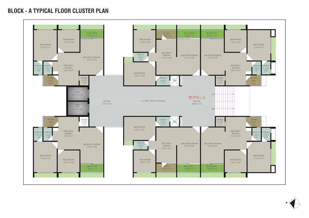  neelkanth sky Block A & B Cluster Plan