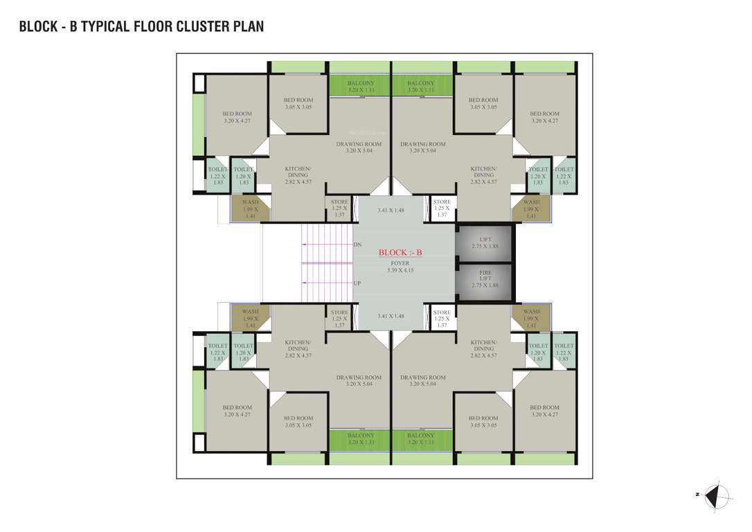  neelkanth sky Block B Cluster Plan