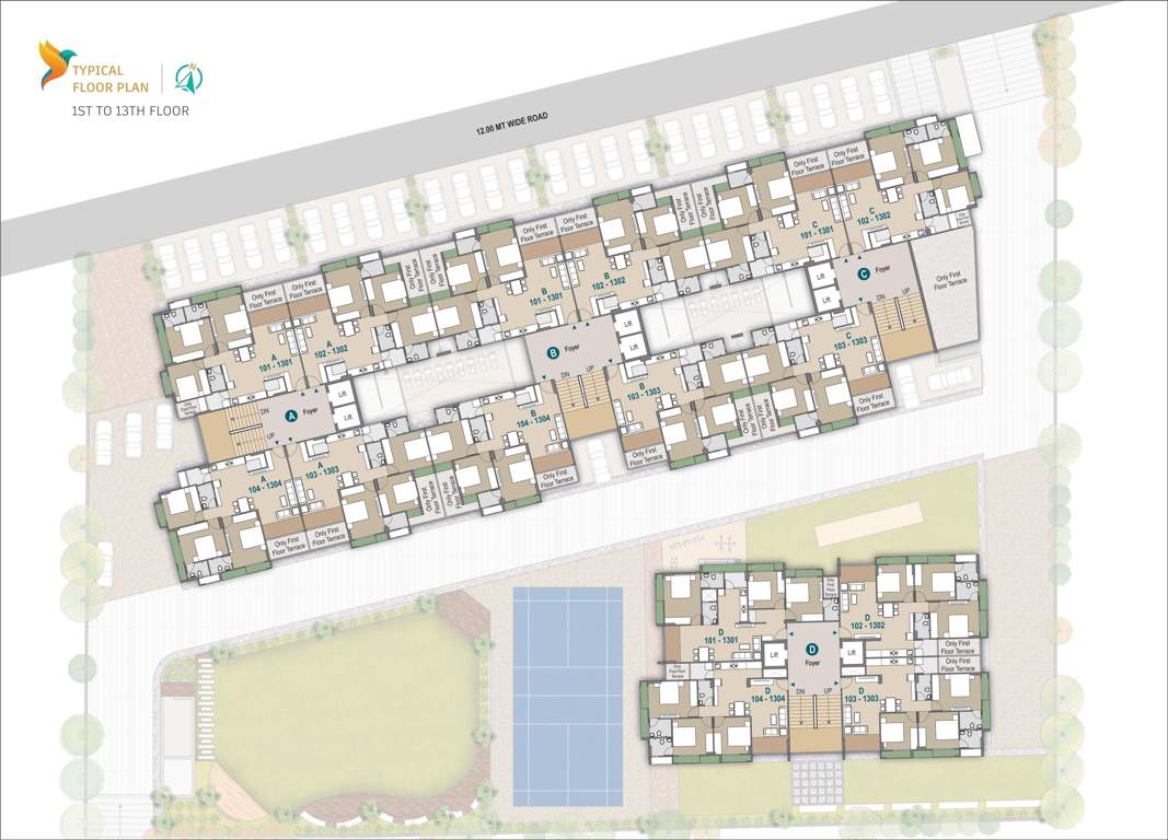  kalav skyline Block A Cluster Plan