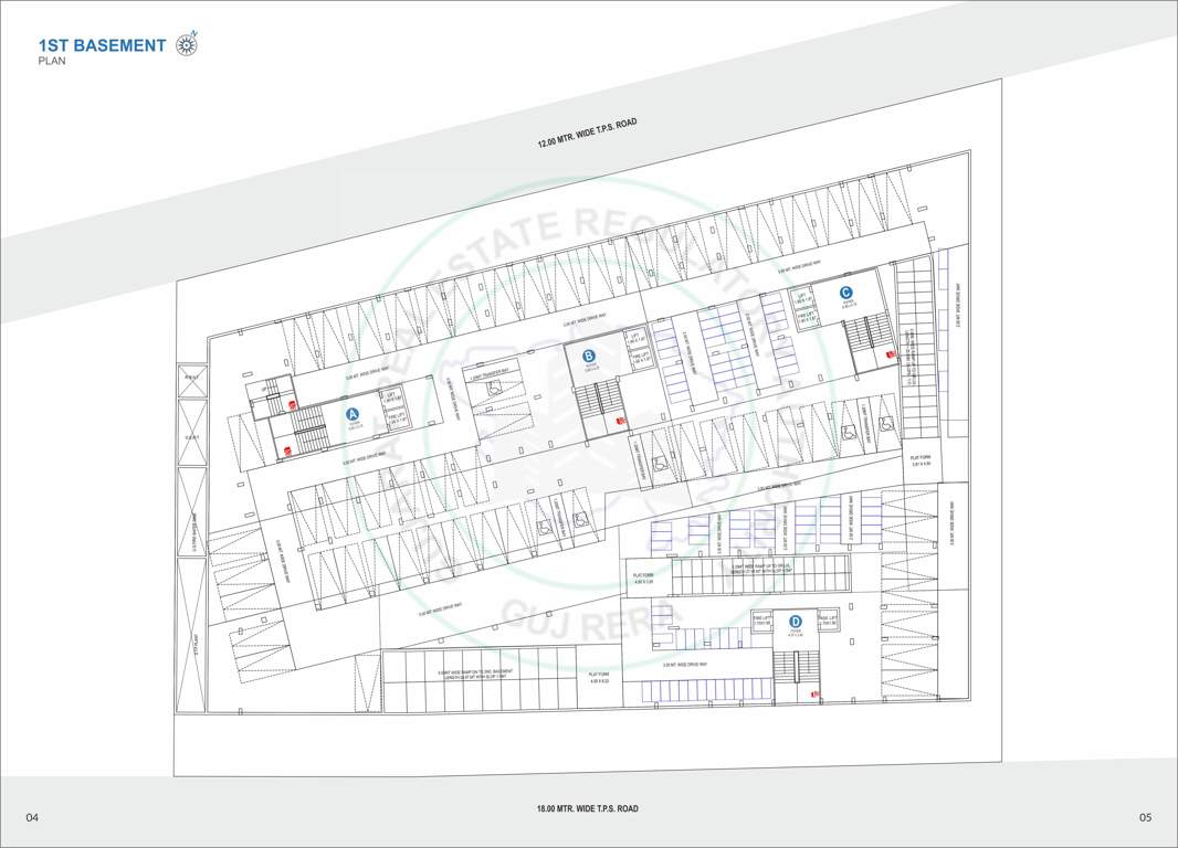  kalav skyline Block A To D Cluster Plan for Basement 1 Floor
